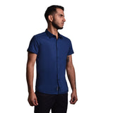 CAMISA MANGA CORTA PERFECT FIT - AZULINO