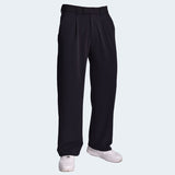 Pantalon Wide Leg para Hombre Estilo Old Money Perfect Fit Diseño Clásico Elegante y Versátil - NEGRO