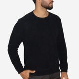Suéter Signature cuello redondo – ideal para días fríos con estilo relajado y calidez extra - NEGRO