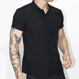 Camisa Manga Corta Cuello Neru Perfect Fit - NEGRO