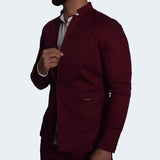 BLAZER CUELLO NERÚ PERFECT FIT - BURGUNDY