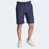 BERMUDA TEJIDO ESPECIAL ENTALLE MEDIUM - AZUL