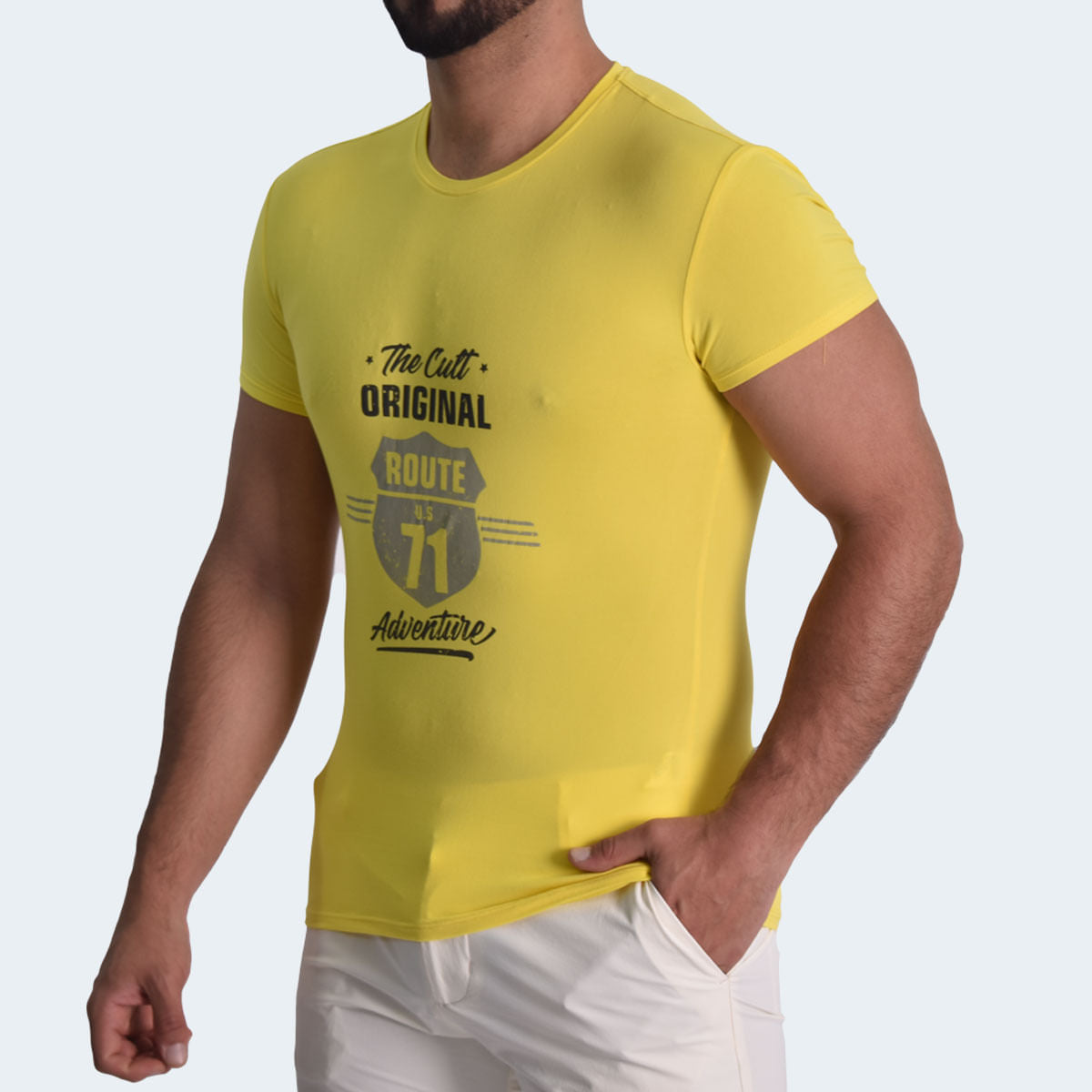 PERFECT FIT SHORT SLEEVE POLO SHIRT - YELLOW