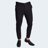 PANTALON TEJIDO ESPECIAL TOBILLERO - NEGRO